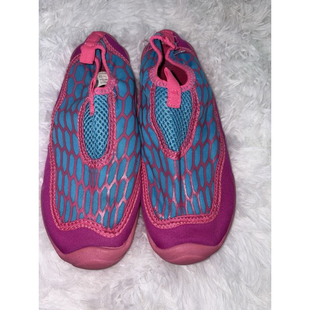Athletech Girls Sz. 2/3 Pink & Blue Water/pool Shoes. Great Pair